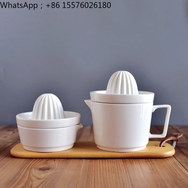 Healthy and Environmentally Friendly Ceramics, Pure White, Sterile and Easy To Clear, Manual Juicer, Fresh Fruit Squeezer