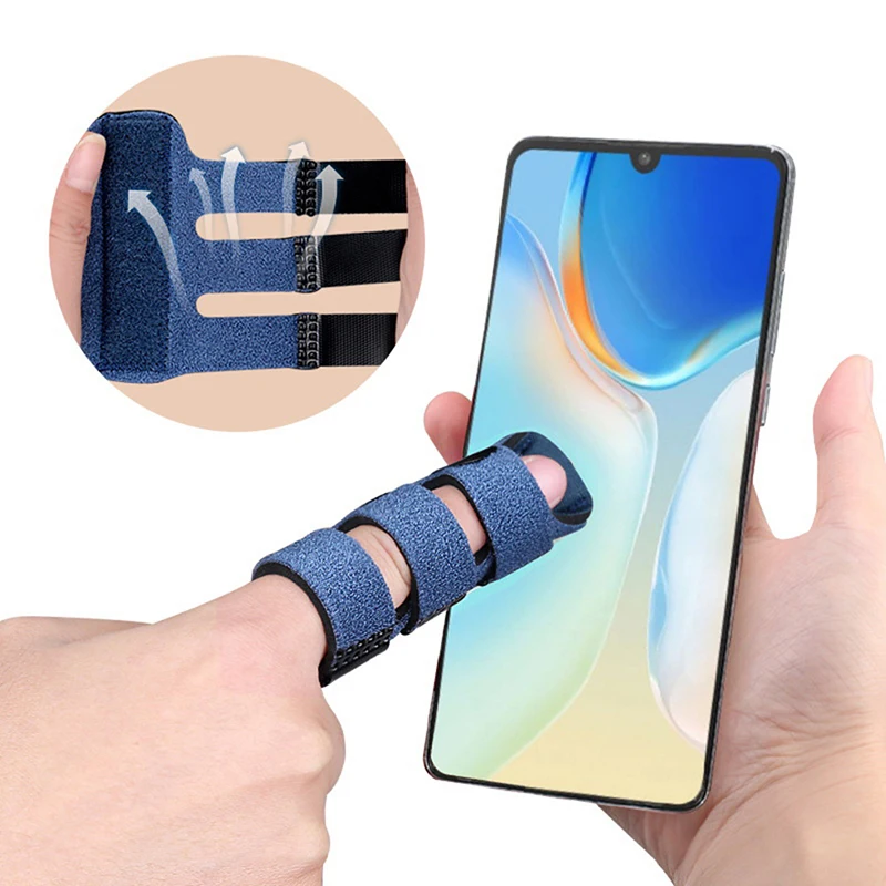 1Pc Verstelbare Vinger Corrector Spalk Pijnverlichting Vinger Brace Ondersteuning Hand Spalk Fix Strap Protector Voor Artritis Gewricht