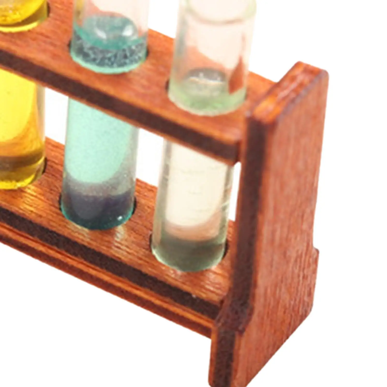 โมเดลเฟอร์นิเจอร์ไม้หลอดทดลองสำหรับบ้านตุ๊กตาขนาด 1/12 จำนวน 5 ชิ้น สำหรับการศึกษาชิ้นส่วนบ้านตุ๊กตาขนาด 1/12