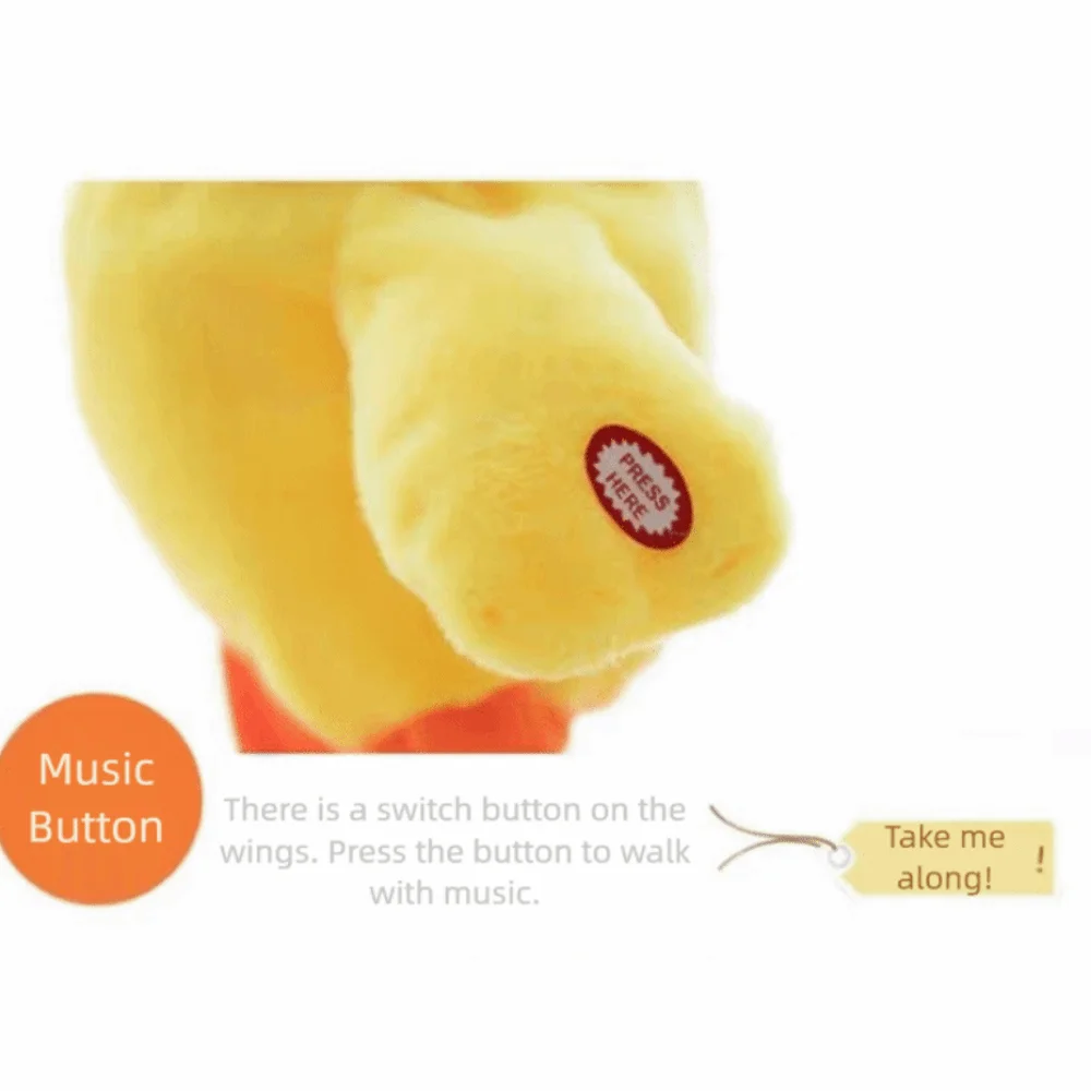 

Милая музыкальная говорящая утка 138, многофункциональная электрическая прогулочная утка, удобная образовательная поющая утка, детские рождественские подарки