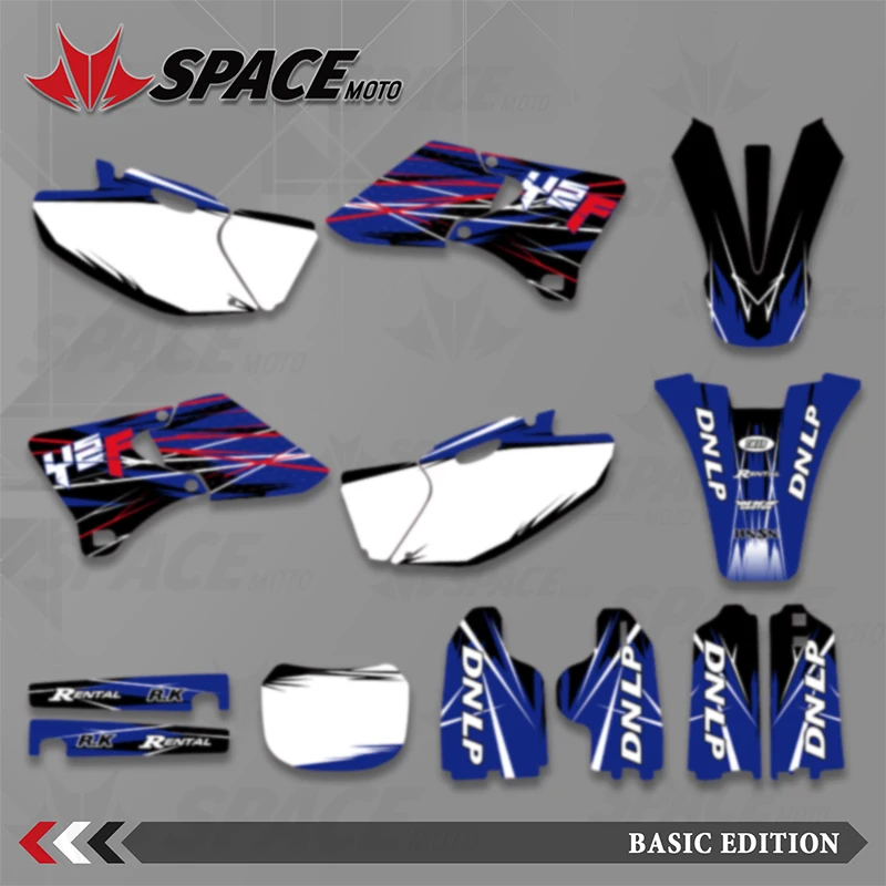 SPACE Motocross Graphics Background Decals Stickers For YAMAHA YZ250 YZ 250 400 426 1998 1999 2000 2001 2002