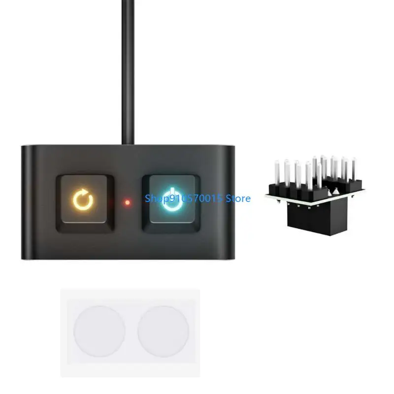 B95C Aluminum External Switches for Desktop Computers LED illuminating Button