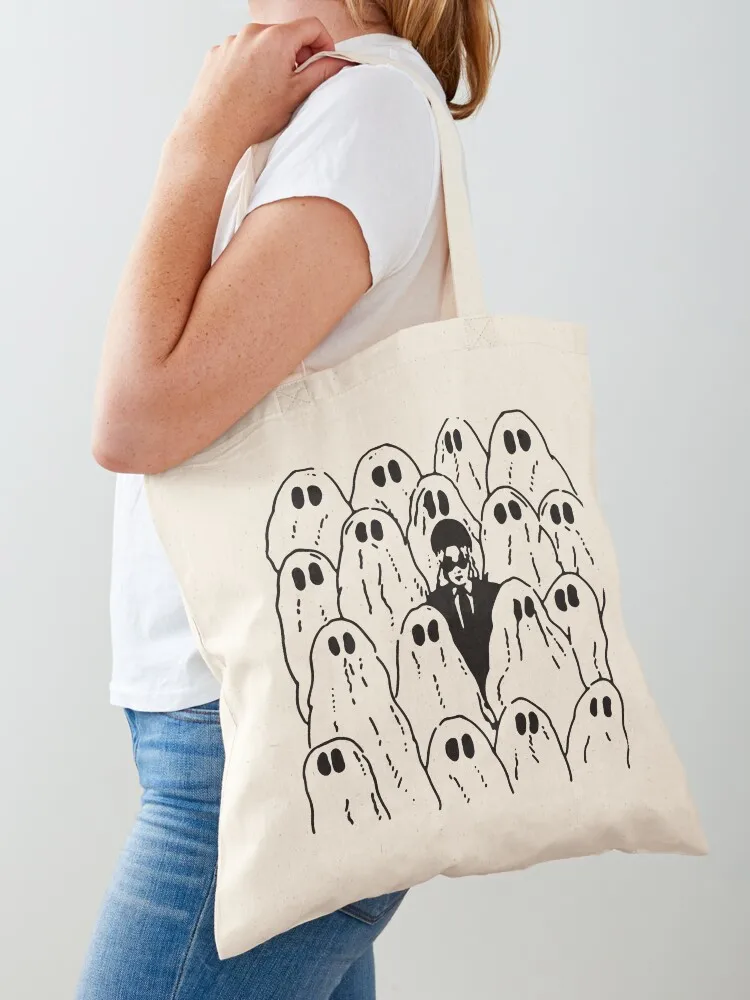 Phoebe Bridgers Ghost Tote Bag hand bag ladies Women's shopping bag Customizable tote Canvas Tote