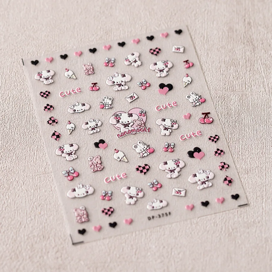 Sanrio Animation Accessories Toy Stickers Hello Kitty Melody Nail Stickers Nail Art Decoration Kuromi Animation Peripherals