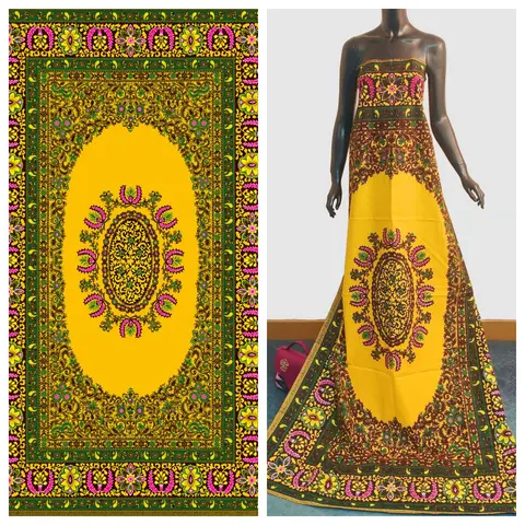 Traditional super java wax block print fabric African cotton loincloth, making clothes, decoration, tablecloth, by 6yard