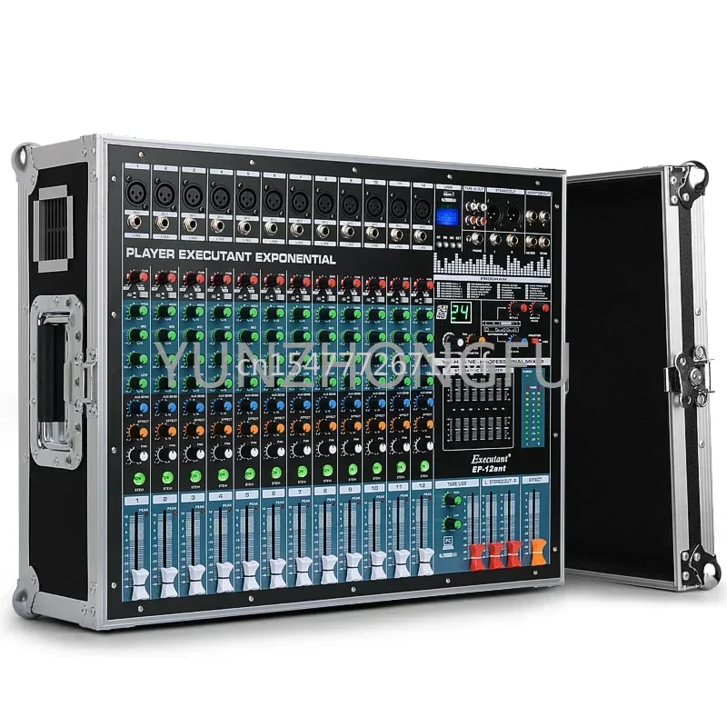 

EP8-12 mixer with power amplifier, all-in-one air box, 24 effects, Bluetooth performance, wedding sound.