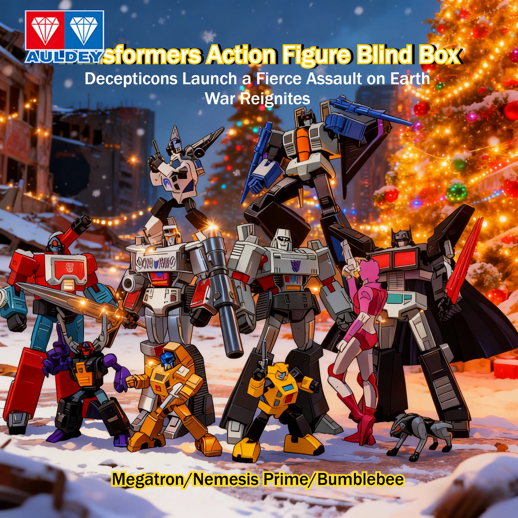 Super beweegbare Transformers-actiefiguur met hoge reductie, SurpriseAnime Mecha Model Blind Box, vakantiecadeau Bumblebee Megatron-speelgoed