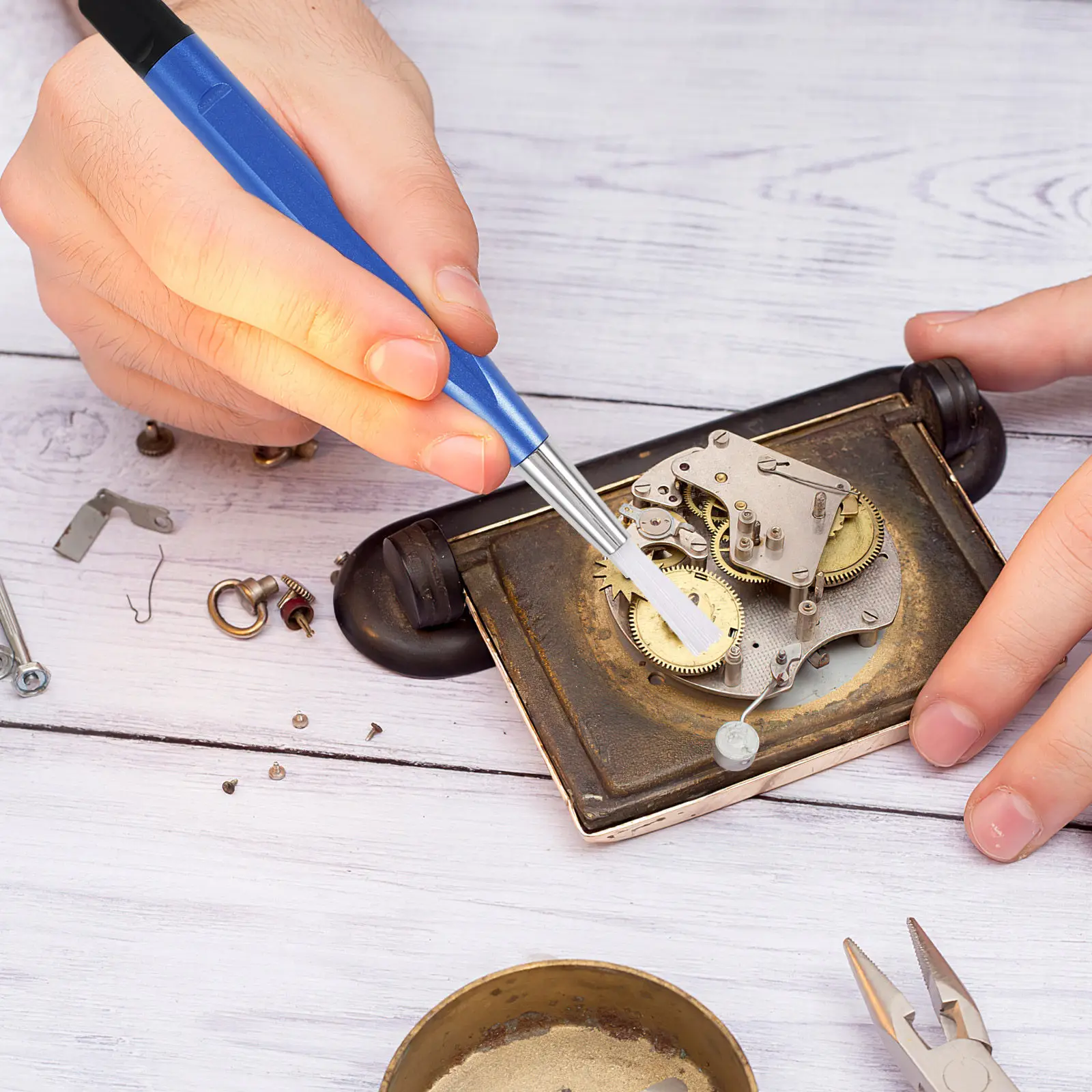 

Portable Scratch Brush Pen for Jewelry Coin Cleaning - Glass Fiber Rust Remover for Electronics Coin Cleaning Kit