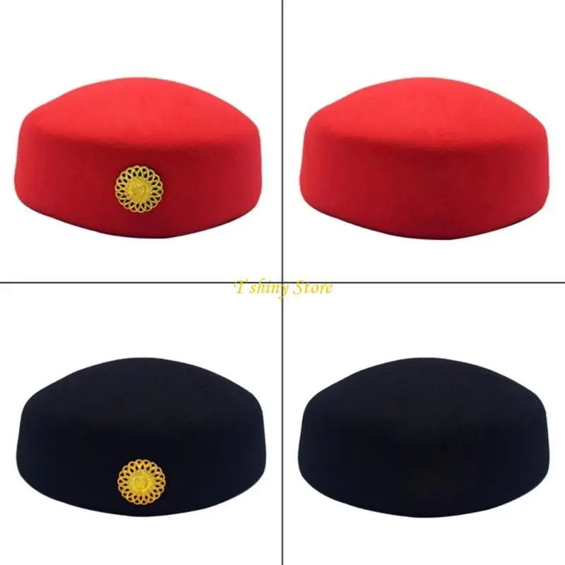 

N58F Air Hostesses Hat Hat For Women Stewardess Pillbox Hat Stewardess Hat