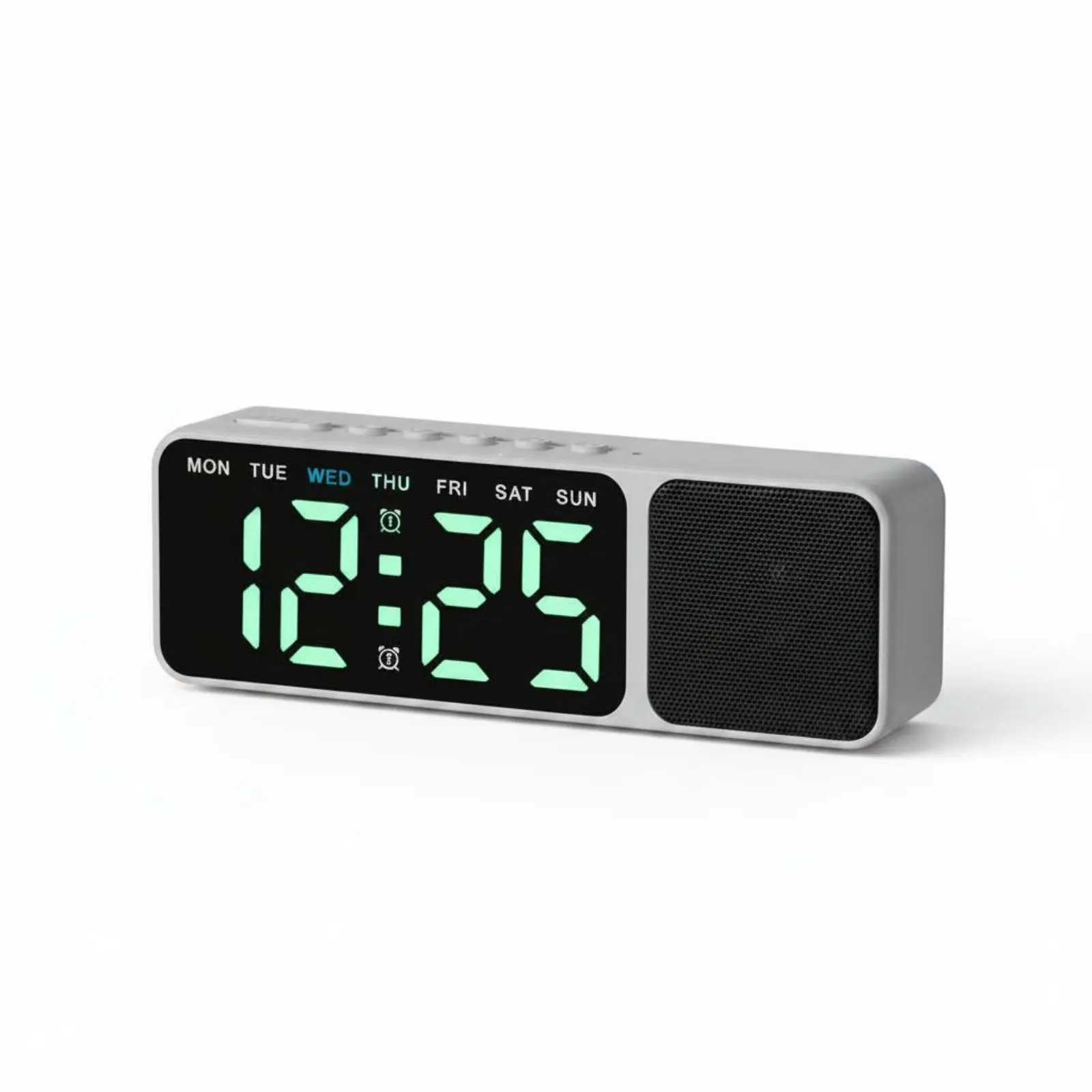 Bluetooth Speaker Speaker Clock Twin Alarm Home Gadget for Desk