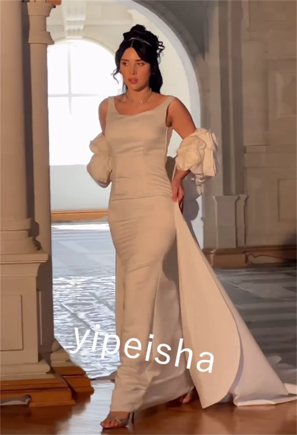 Индивидуальное плиссированное платье Quinceanera с круглым вырезом и круглым вырезом на заказ, длинные платья