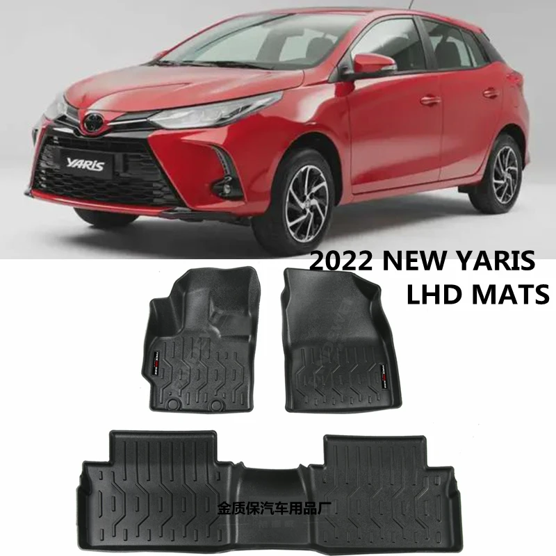 Use for 2023 TOYOTA YARIS car carpet Yaris Floor foot mats  Set Trim to Fit For TOYOTA Yaris waterproof floor mats YARIS mats