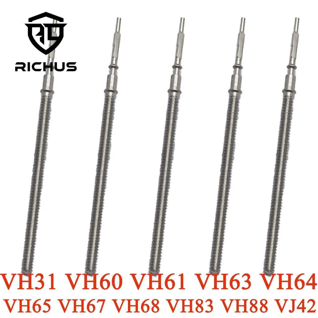 RICHUS VH31 - Eje de Reloj de Acero Inoxidable Compatible con los Modelos VH31, VH60, VH61, VH63, VH64, VH65, VH67, VH68, VH83, VH88, VJ24 - Piezas de Reloj, Eje de Corona