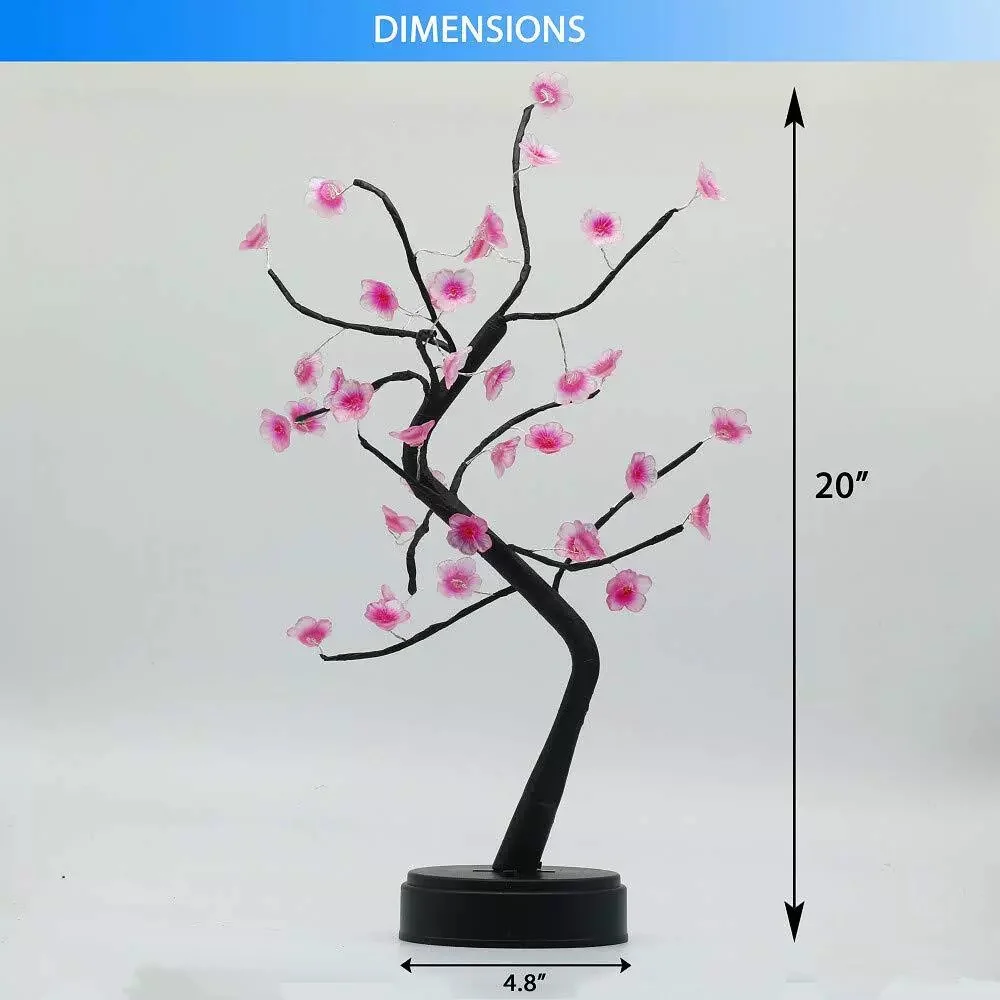 Creative Desk Lamp Plum Blossom 36 Leds USB/Battery Powered Indoor Bedside Decoration for Party,Birthday,Festival