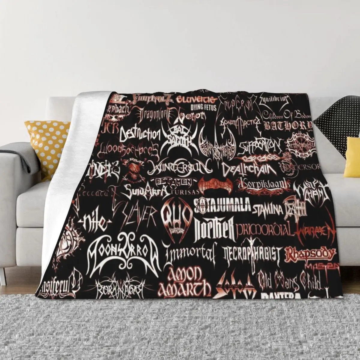 

Metal Names Throw Blanket Cute For Decorative Sofa Luxury Thicken Furrys Blankets