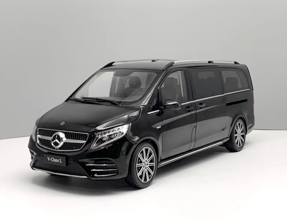 Diecast 1:18 Scale Benz V260L V-Class MPV Business Vehicle Black Alloy Car Model
