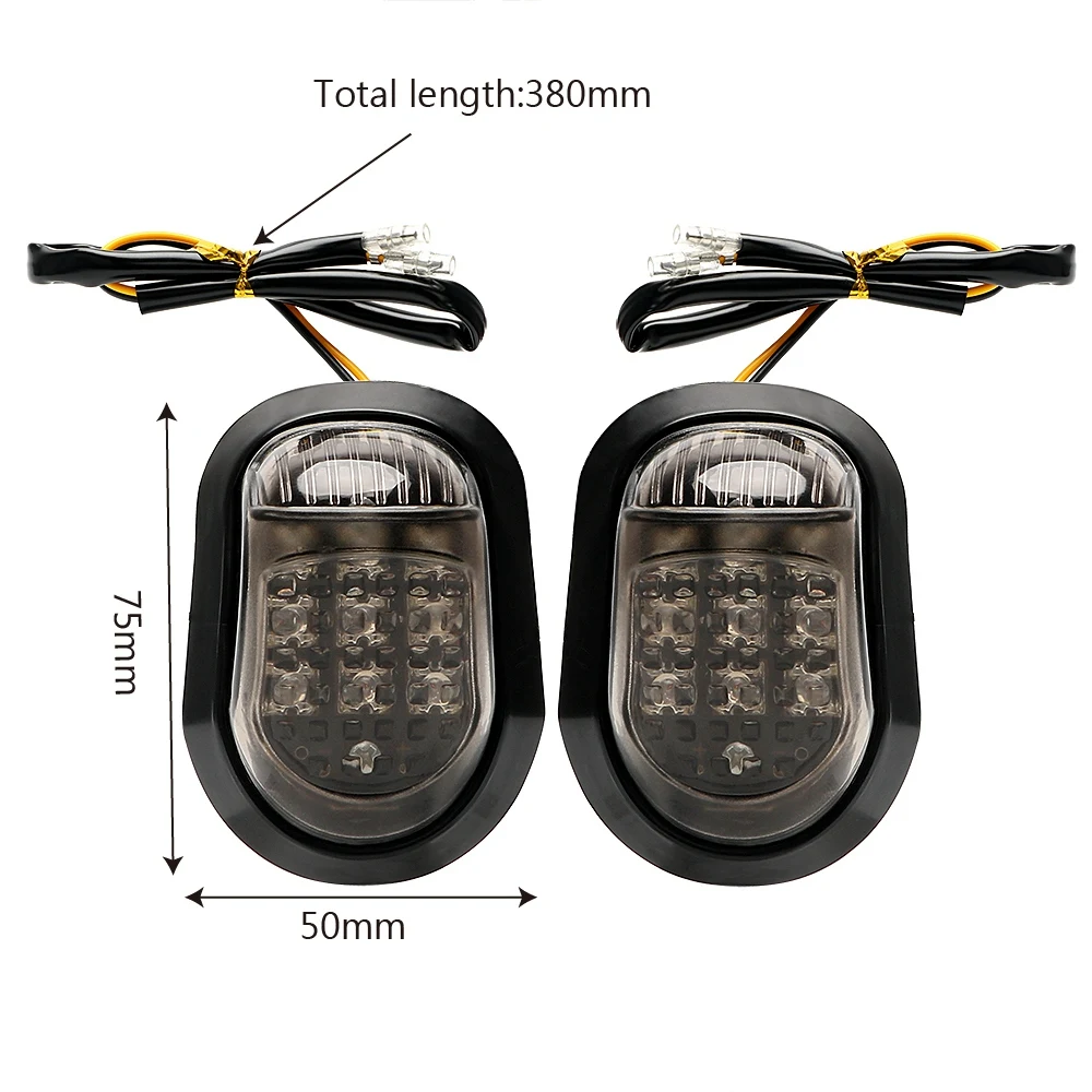 12V Yellow Lighting Motorbike Indicators Blinker 9 LED Motorcycle a Pair Piranha Light Flasher Turn Signal Light