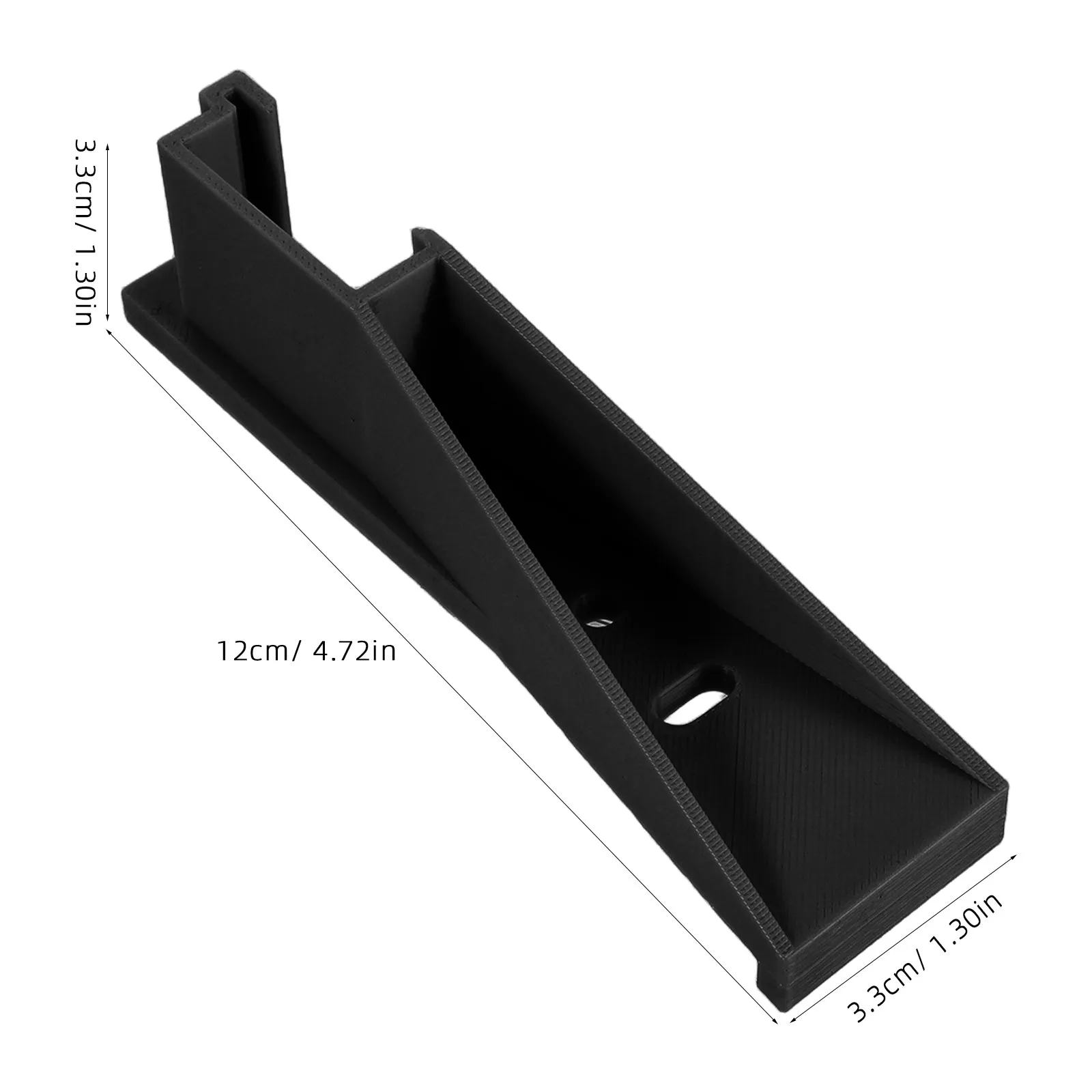 2Pcs Plastic Drawer Guide Rear Mounting Bracket Black Kitchen Bathroom Cabinet Slide Supports Rectangular Track