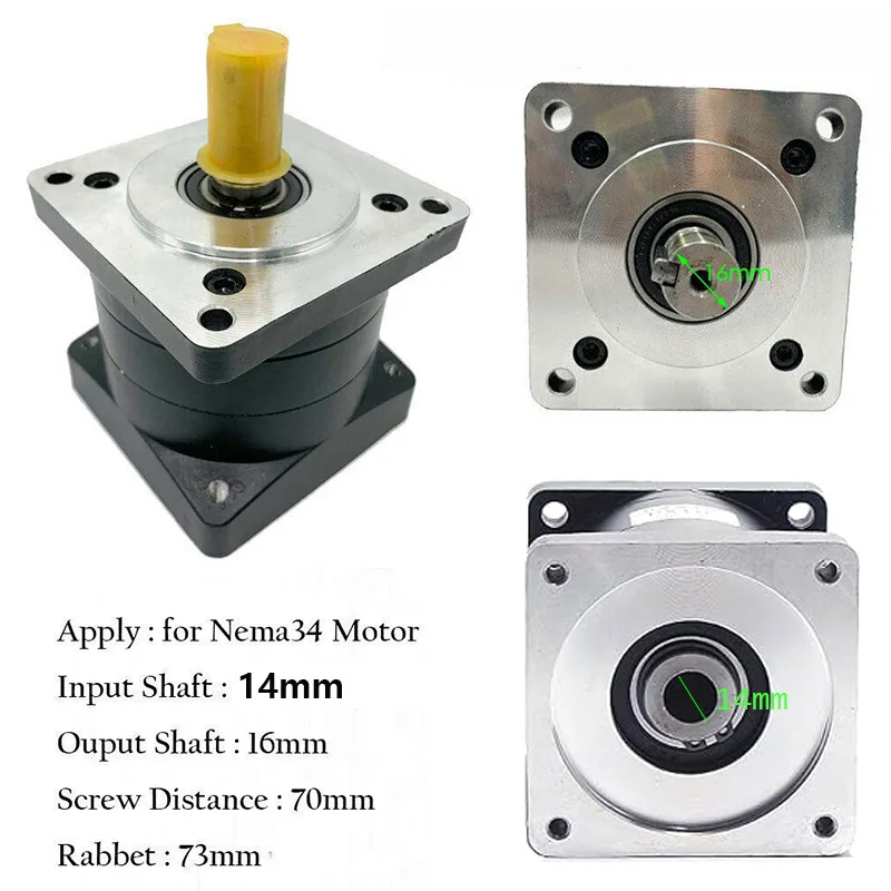 Nema 34 Planetary Gearbox 12.7mm Input Shaft for 86 Stepper Motor 3000RPM Gear Head GearBox Reducer for CNC Benchtop Lathe Ma