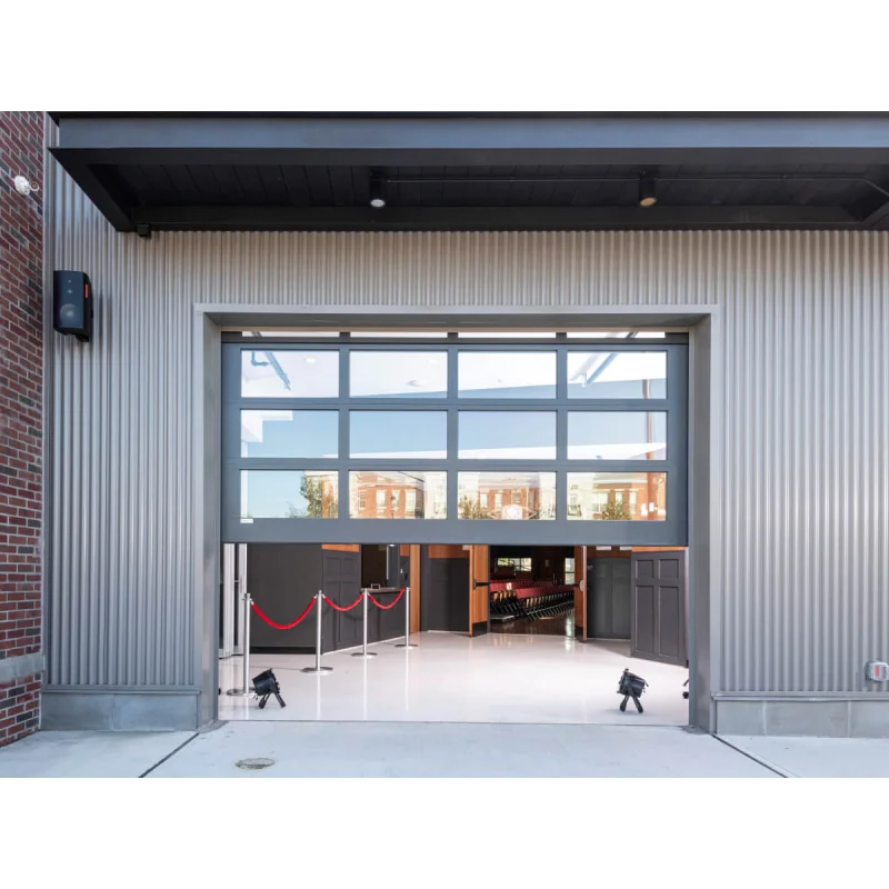 Customization Laminated Frosted Automatic Glass Sectional Anodised Aluminum Garage Door
