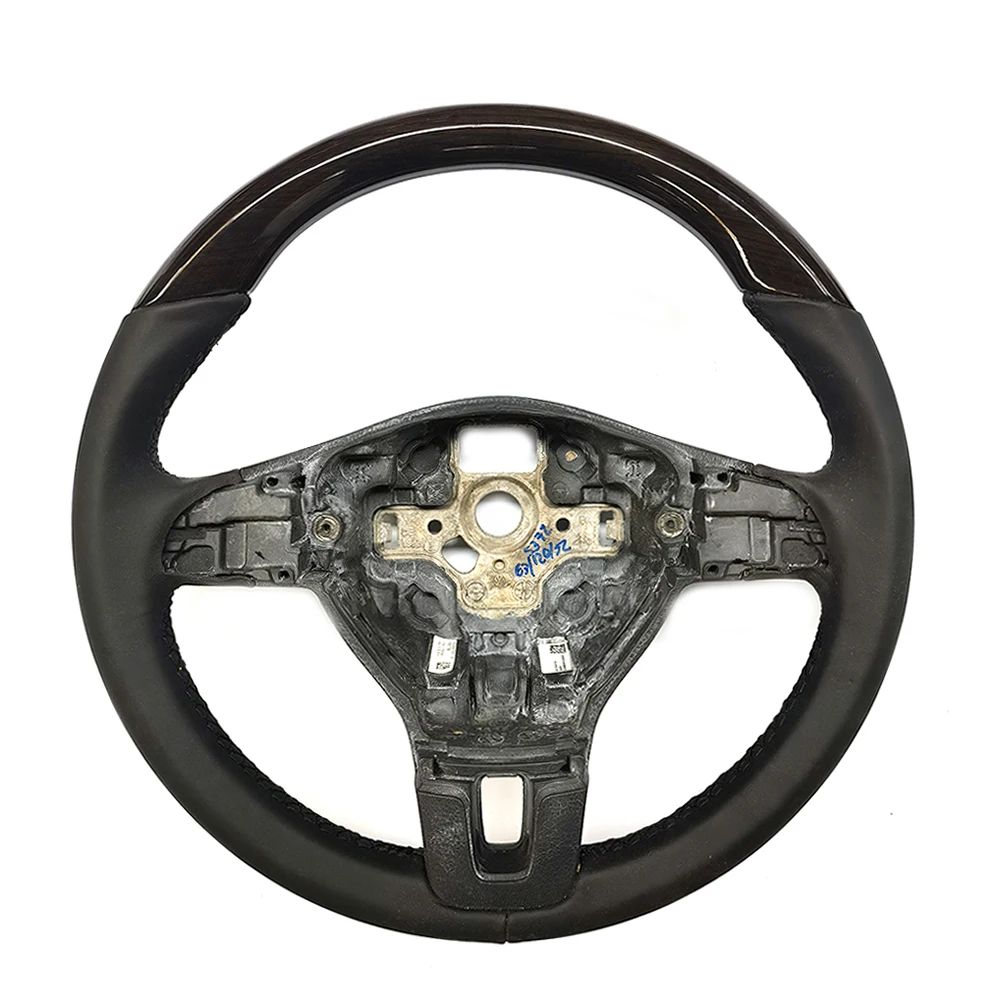 6th generation leather mahogany texture multi-function steering wheel suitable for Golf MK6 Jetta Tiguan Arteon Touran Passat