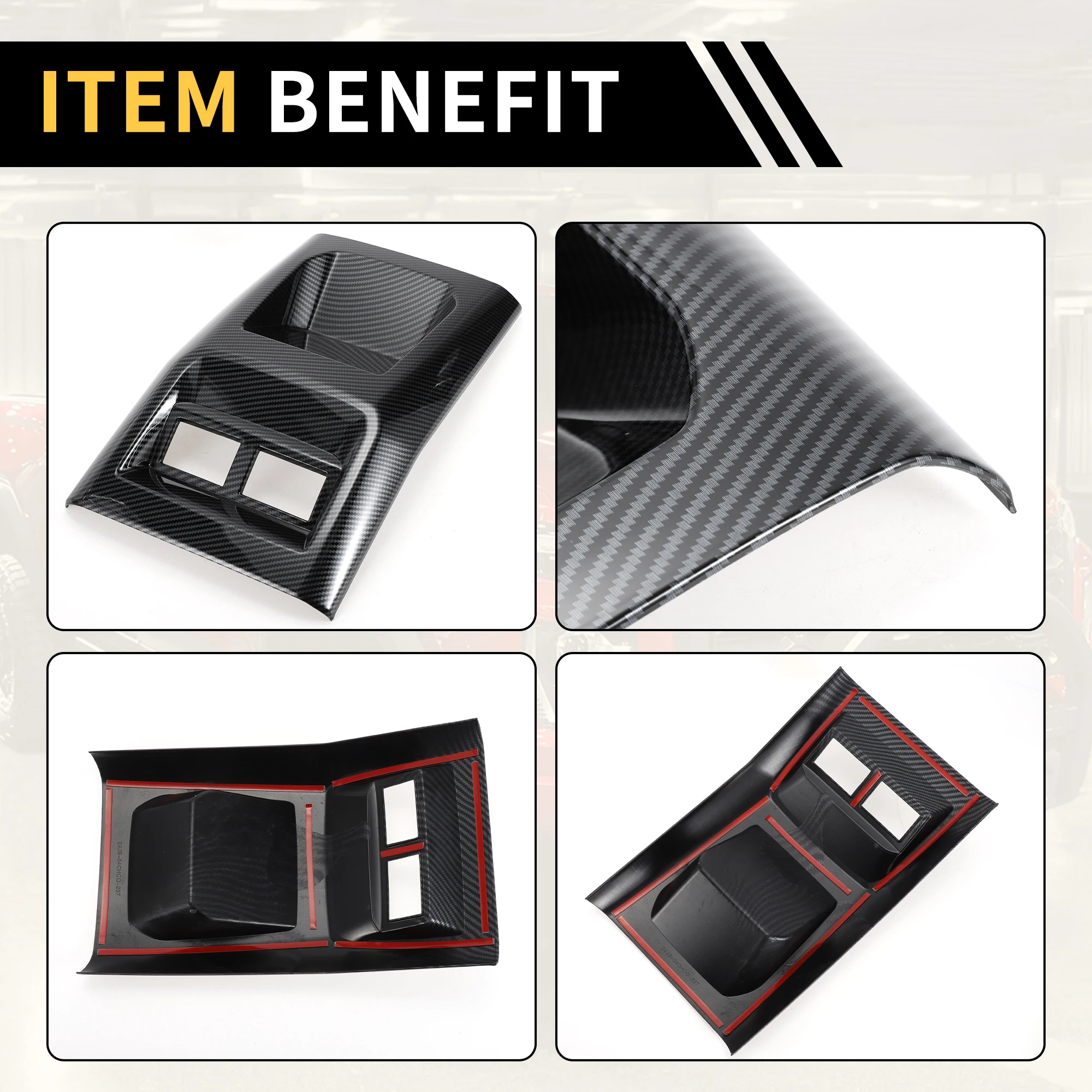 غطاء فتحة تهوية التيار المتردد لمسند الذراع المركزي UXCELL لنمط ألياف الكربون تشيفي كولورادو 23-24