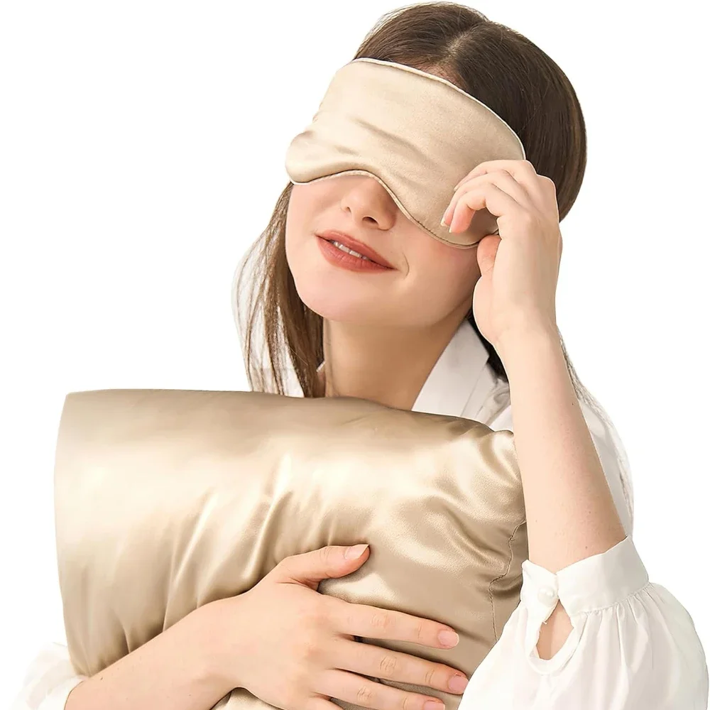 Eye Mask for Sleeping Silk Cover with Elastic Strap Effective Shading Blindfold for Women Men Travel Eyepatch Relax Eyeshade