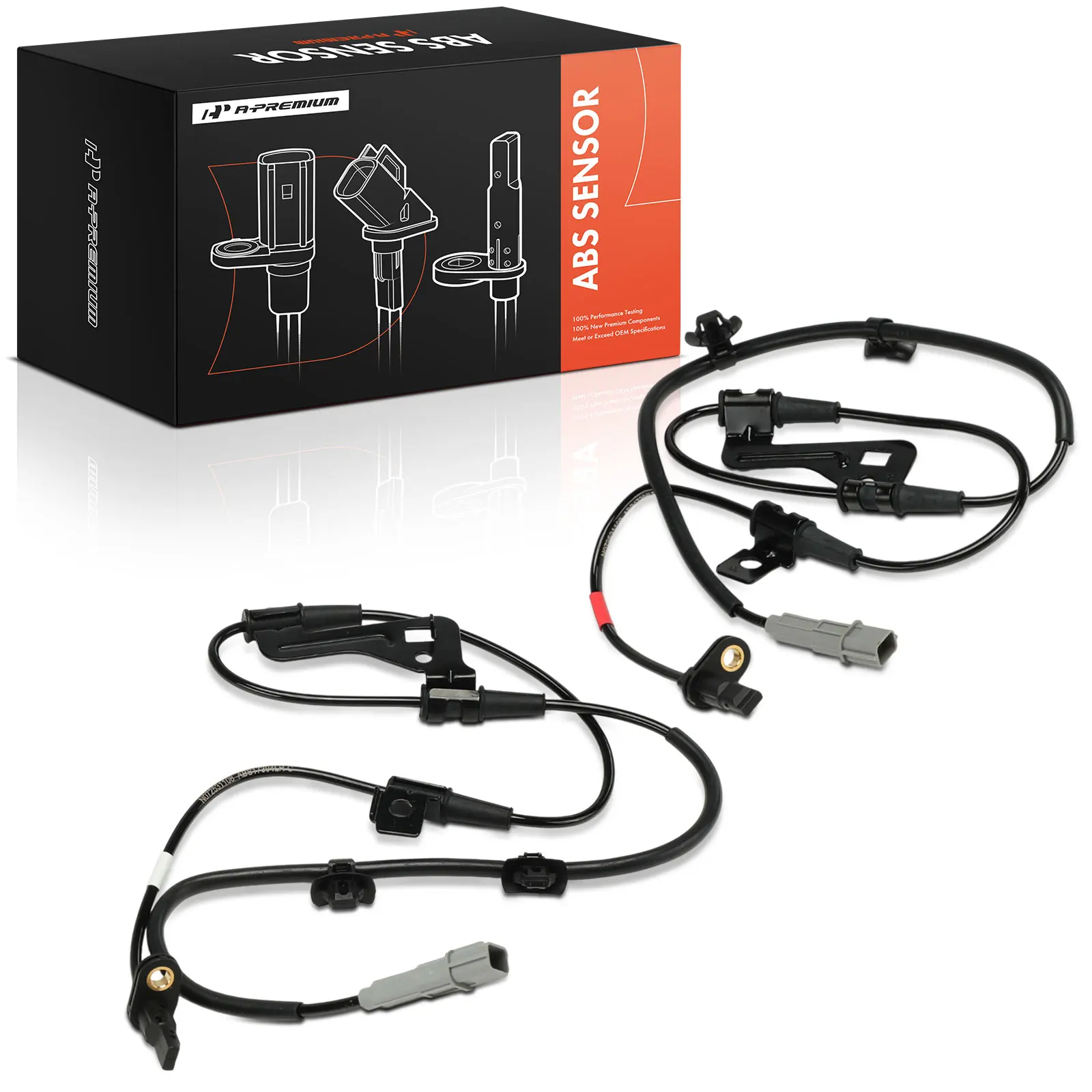 A-Premium Front Driver & Passenger Side ABS Wheel Speed Sensors for Hyundai Venue 2020-2025