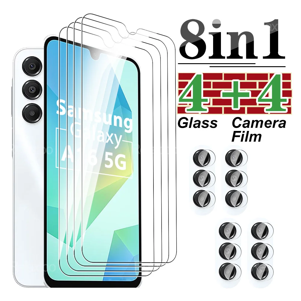 8in1 SamsungA16 Lens Protective Glass For Samsung Galaxy A55 A35 A25 A15 A05 A05s A54 A34 A14 A13 A33 A16 5G/4G Screen Protector