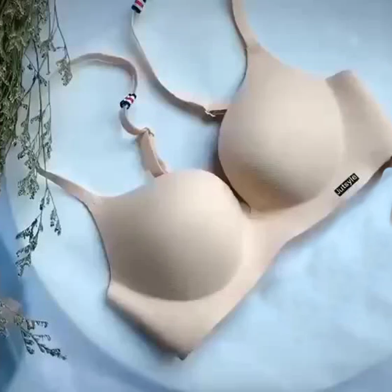 Sexy Push Up V Bras Voor Vrouwen Naadloze Bralettle Verzameld Kleine Borst Passen Bandjes Beha Draadloze Lingerie Ab Cup