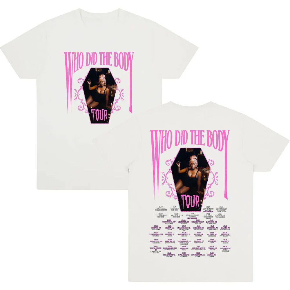 تي شيرت Monaleo Who Did The Body Tour ملابس جرافيك جانبين للجنسين قطن مريح ناعم تي شيرت كاجوال بأكمام قصيرة Y2K