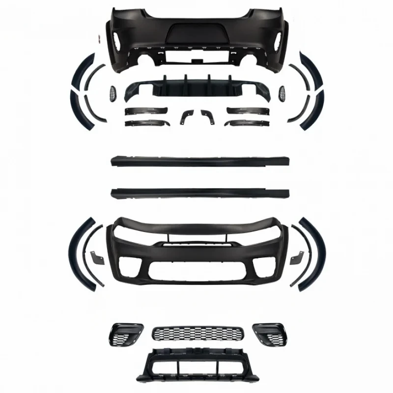 Car Accessories High Quality Front Rear Bumpers Hood Widebody Body Kit Fit 2021