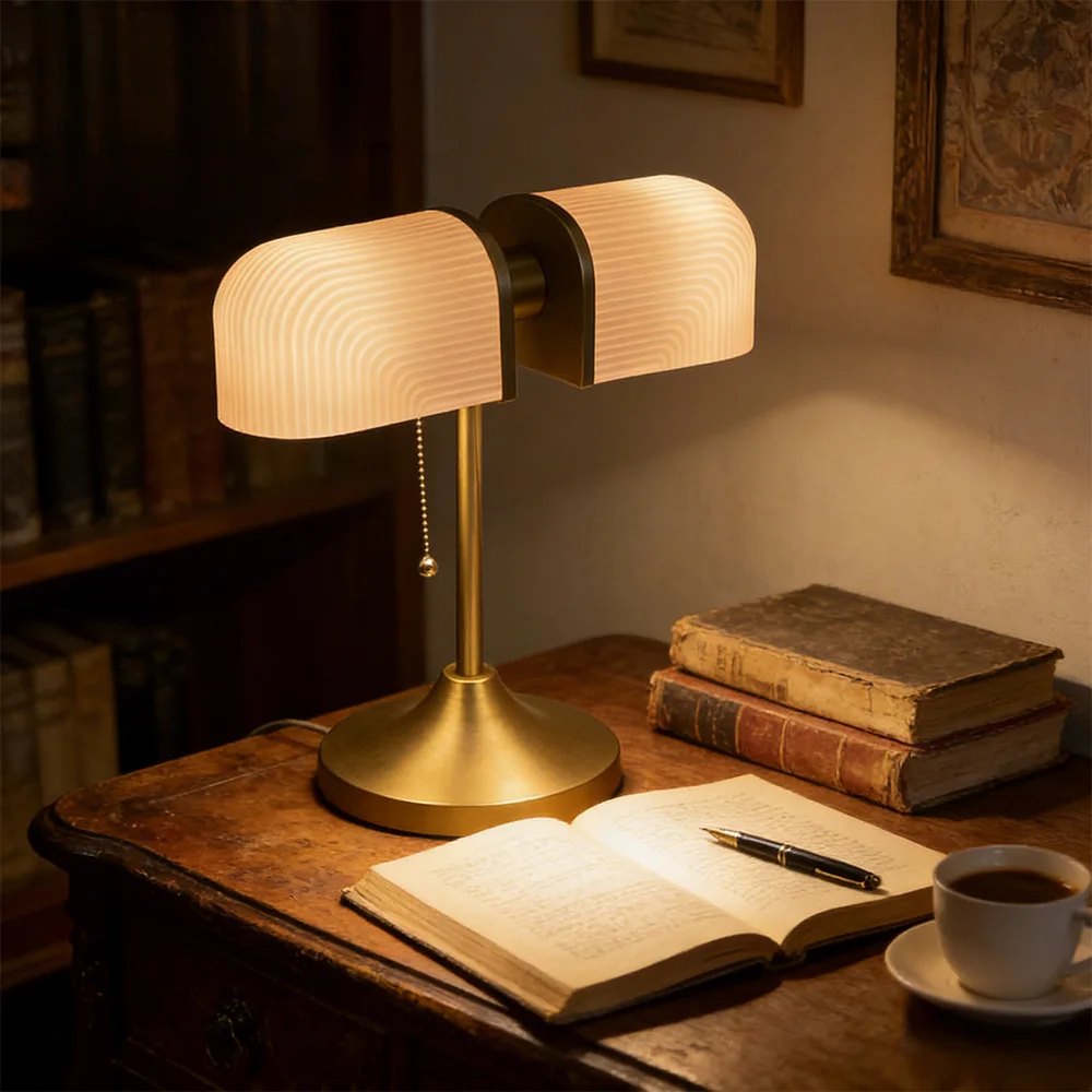 Retro American Vintage Desk Lamp for Office & Study Luxury Style Eye Protection Reading Light