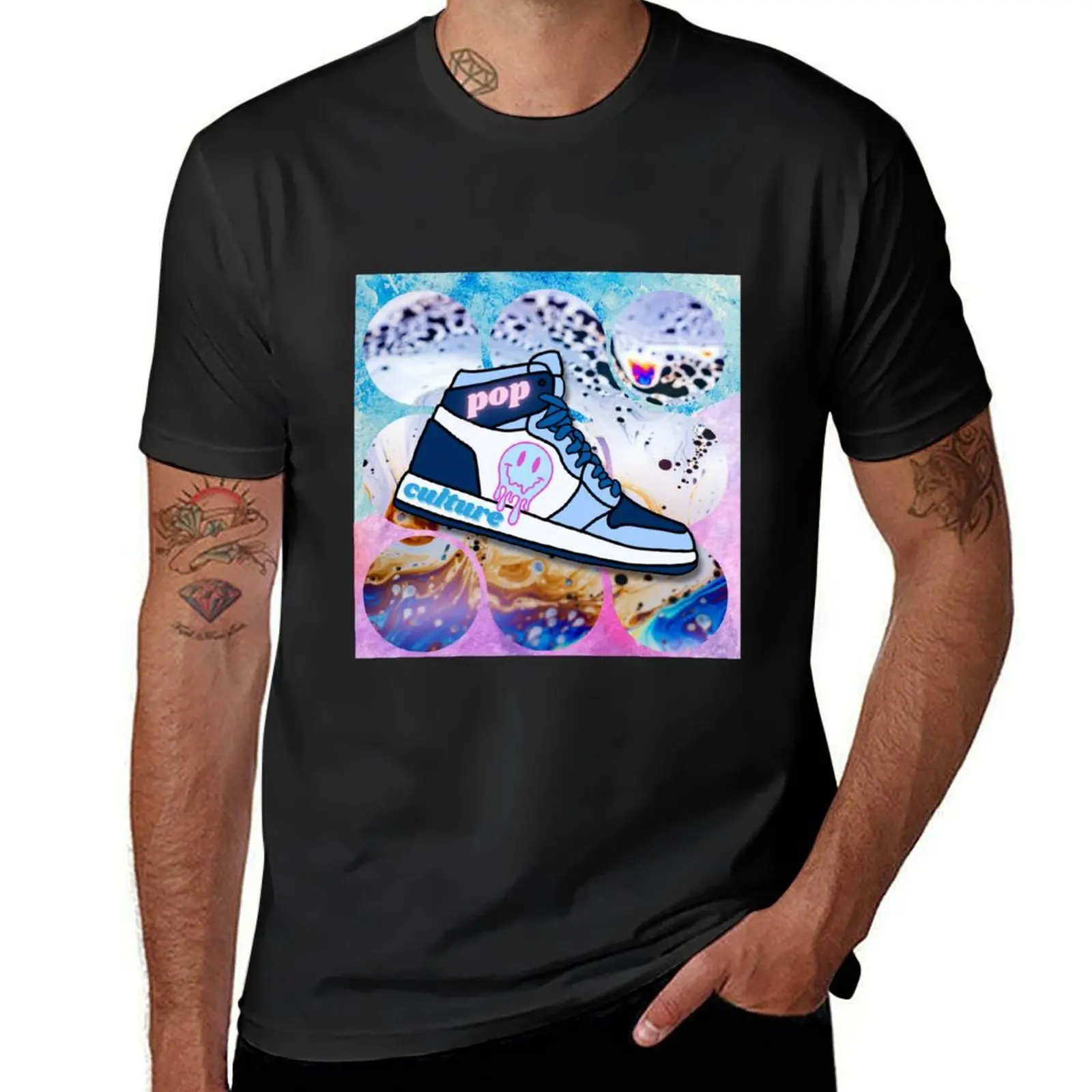 

Pop Culture Sneaker Tribute Design, Beach Theme T-shirt heavyweights Aesthetic clothing mens champion t shirts