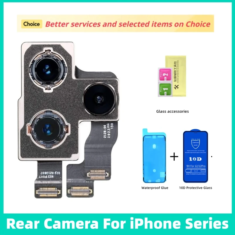 Fotocamera posteriore testata per iPhone 7 8 Plus XR X XS 11 2 Pro Max MINI fotocamera posteriore fotocamera principale posteriore per iPhone 11 12