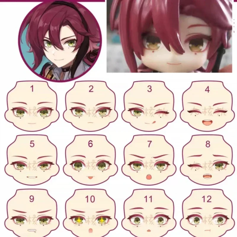 Shikanoin Heizou Ob11 Face GSC YMY Doll Handmade Water Sticker Faceplate Anime Game Cosplay Toy Accessories