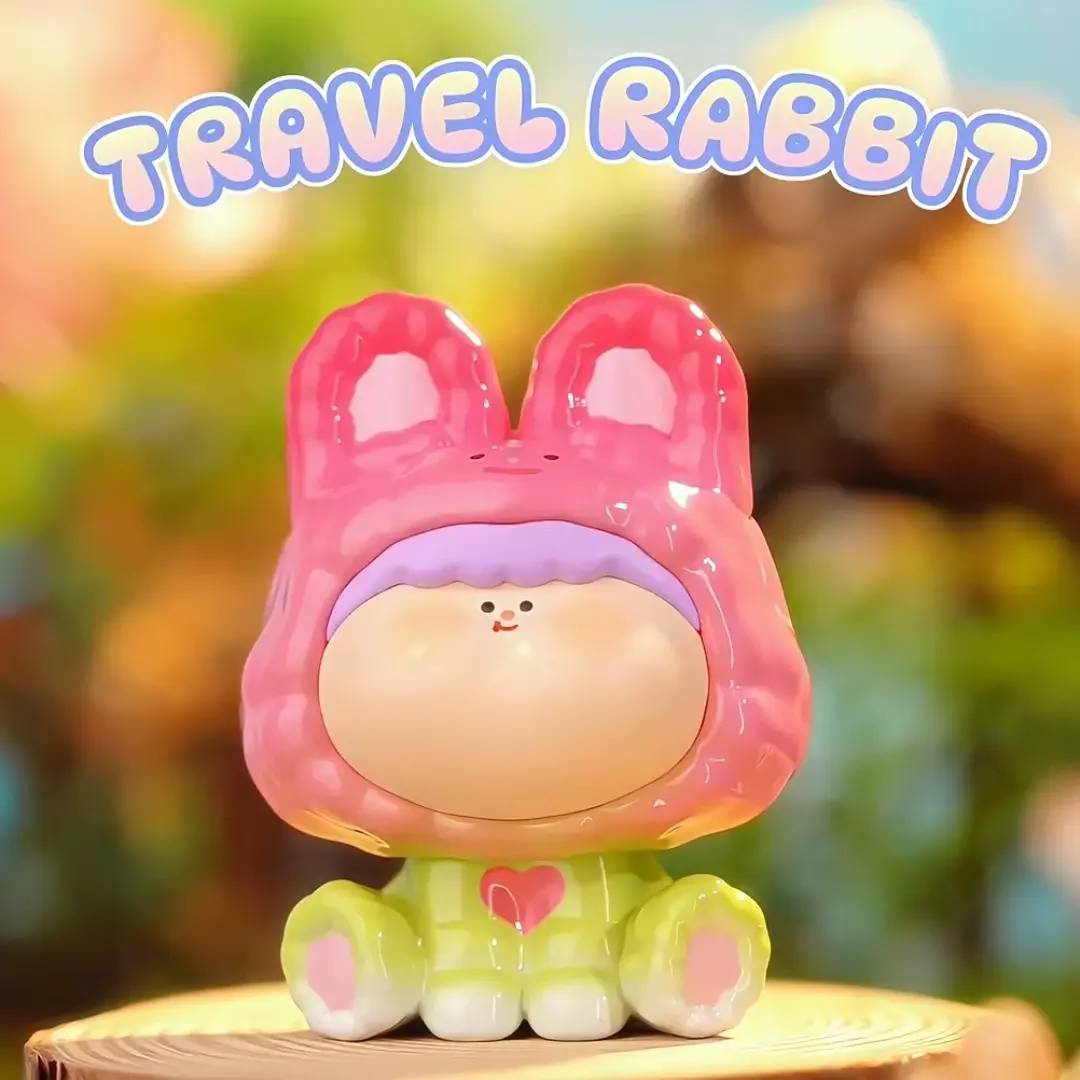 New AMLLS Travel Rabbit Series Blind Box Toys Cute Animal Action Figure Desktop Ornament Girls Gift Guess Bag Collectible