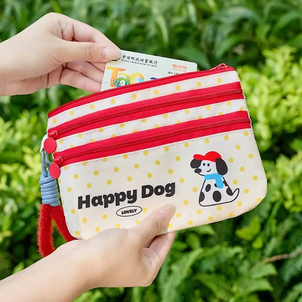 with Hanging Rope Document Organizing Bag High-capacity Multi-layer ID Card Storage Bag Dog Pattern Airplane Check-in