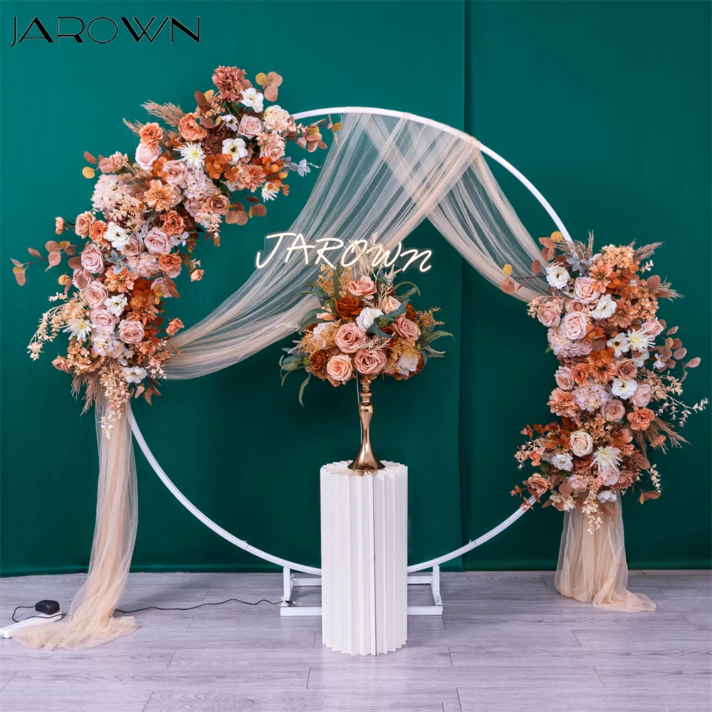 

Wedding Decorations Autumn Pink Colors Rose Hydrangea Floral Arrangement for Party Event Backdrop Props Table Centerpieces