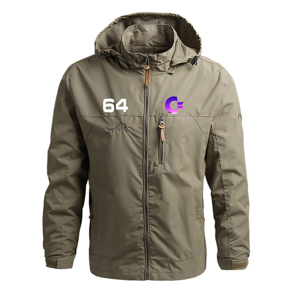 

2025 Commodore 64 Popular Custom Hoodies Spring And Autumn Man's Versatile Coat C64 SID Amiga Logo Print High Street Jacket