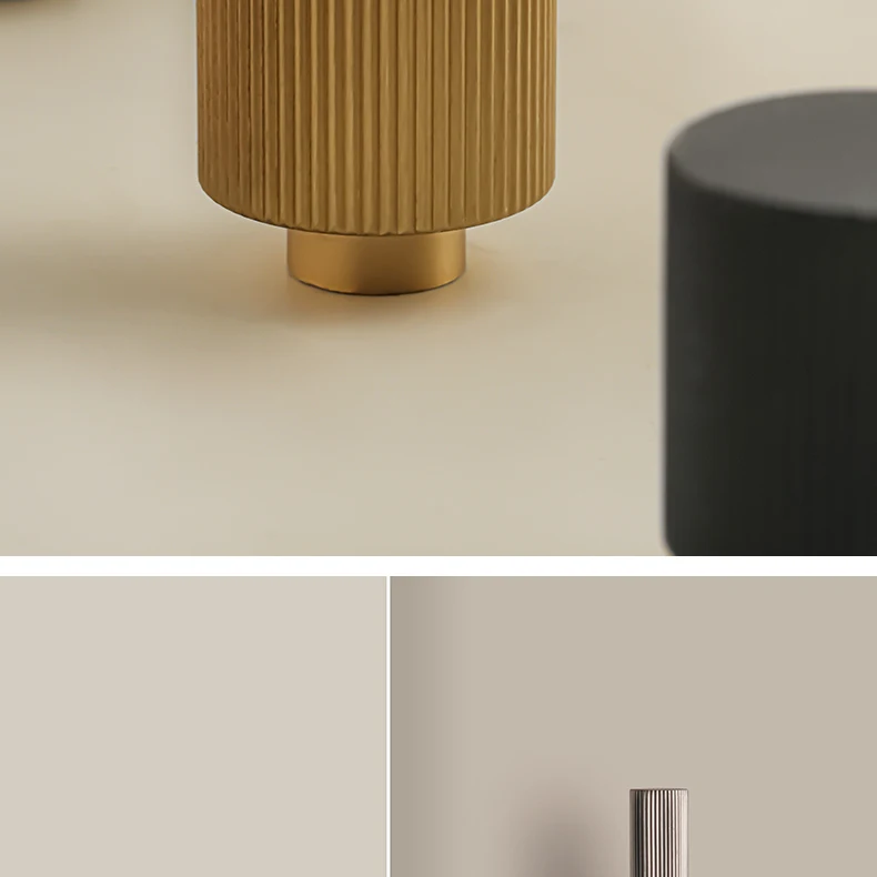 SAILANKA Messing-Möbelgriffe, modern, gestreift, für Schrank, Kleiderschrank, Kommode, Schuhkarton, Schublade, Schrankknöpfe, T-Stange – Detail 6