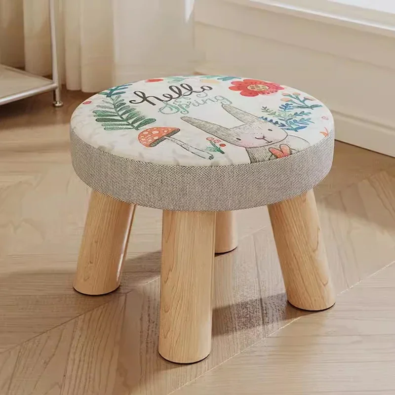 

Minimalism Entrance Stool Bedroom Modern Round Shoe Changing Bench Stool Ottoman Chair Small Taburete Hallway Furniture