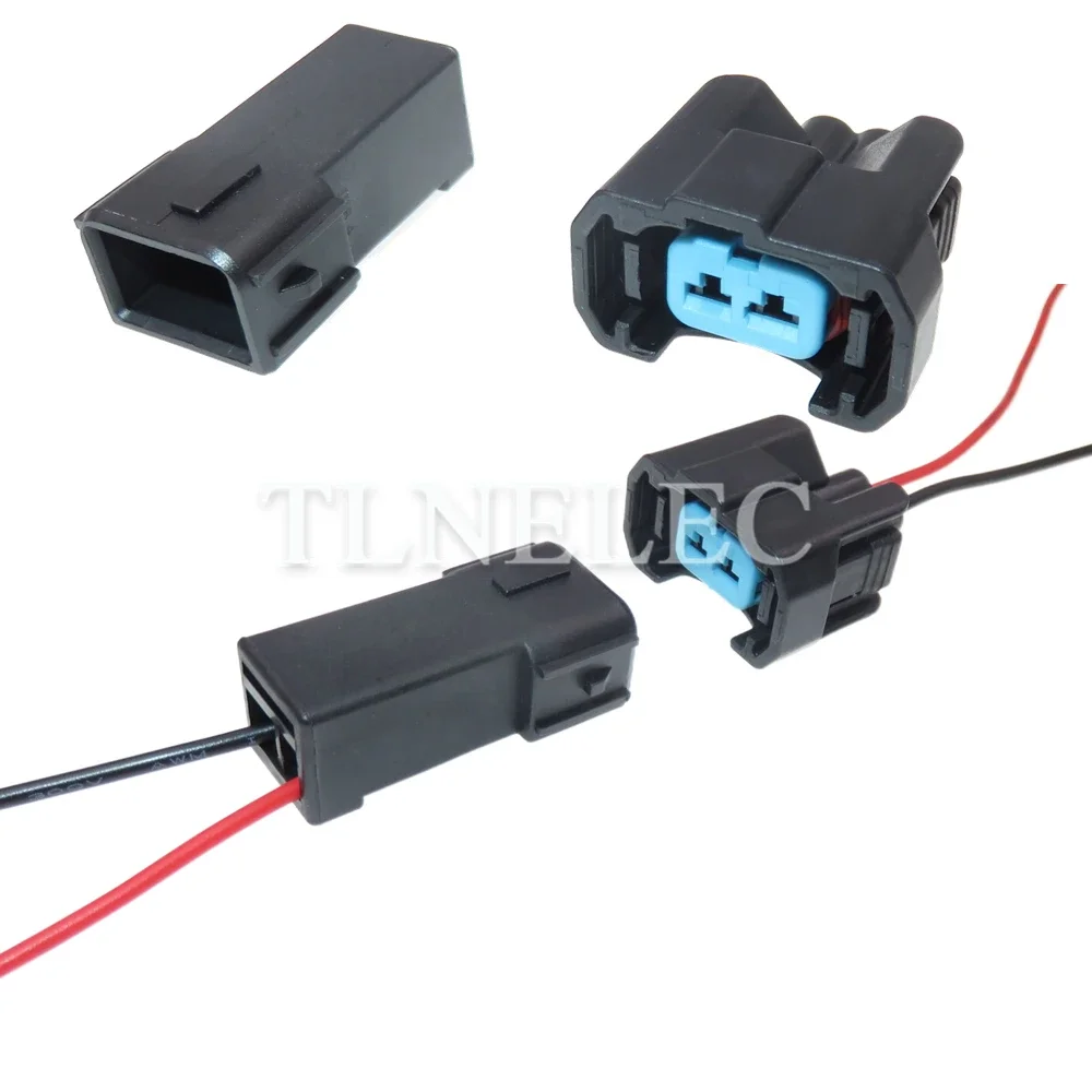 Boquilla de pulverización de combustible automática de 2 pines, conector de Terminal de cableado con cables, enchufe de acoplamiento macho hembra para coche 6189-0533 1996-2002