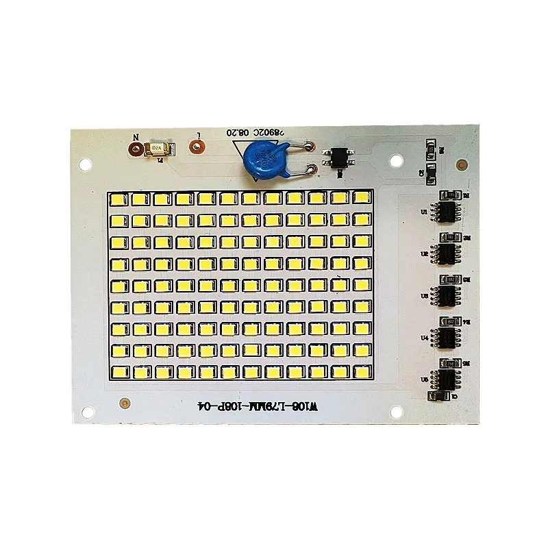 LED COB الكاشف لوحة وحدة SMD 2835 10 واط 20 واط 30 واط 50 واط 100 واط AC220V LED مصباح أبيض 6000-6500 كيلو 5 قطعة