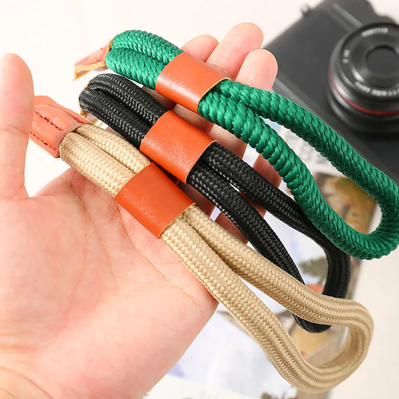 카메라 손목 스트랩, 캐논, 니콘, 소니, 후지, 라이카, 올림푸스 마이크로 싱글 오익 릴리스, 손으로 짠 로프 스트링