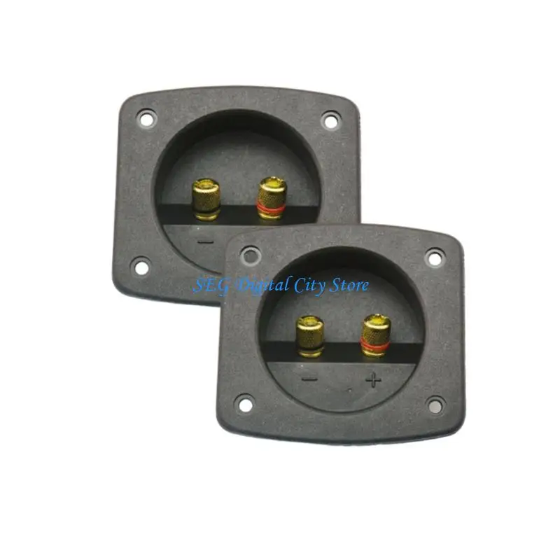 

U75B 2Pcs Terminals Cup Connectors Part Express Binding Posts Gold Banana Jacks Recessed Speaker Box Easy Installation