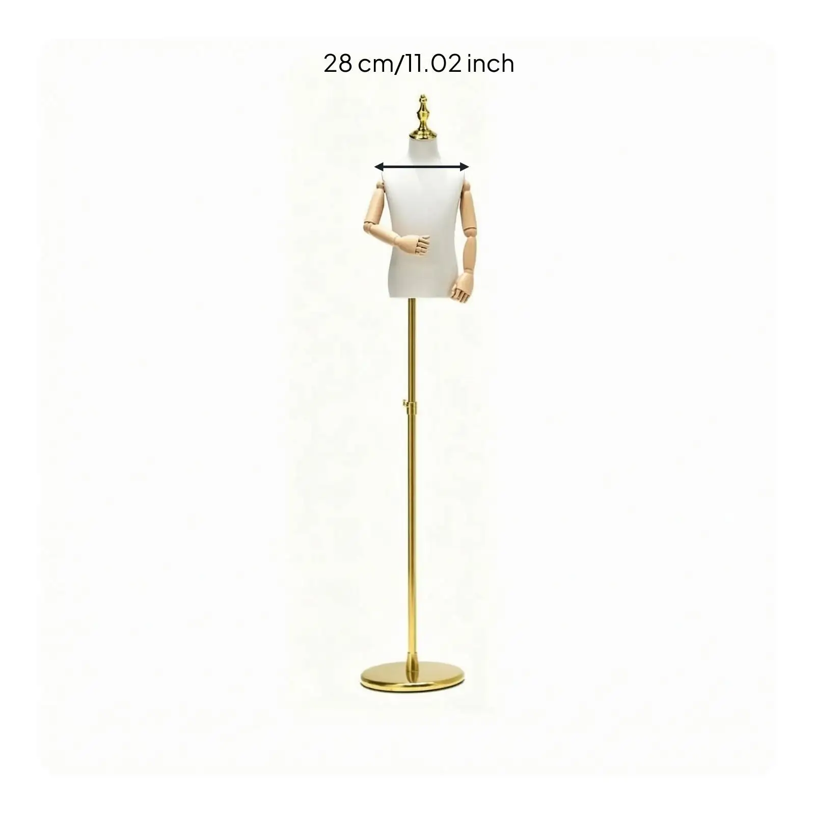 Child Mannequin clothCovered Mannequin with Metal Base Armless Torso Model for