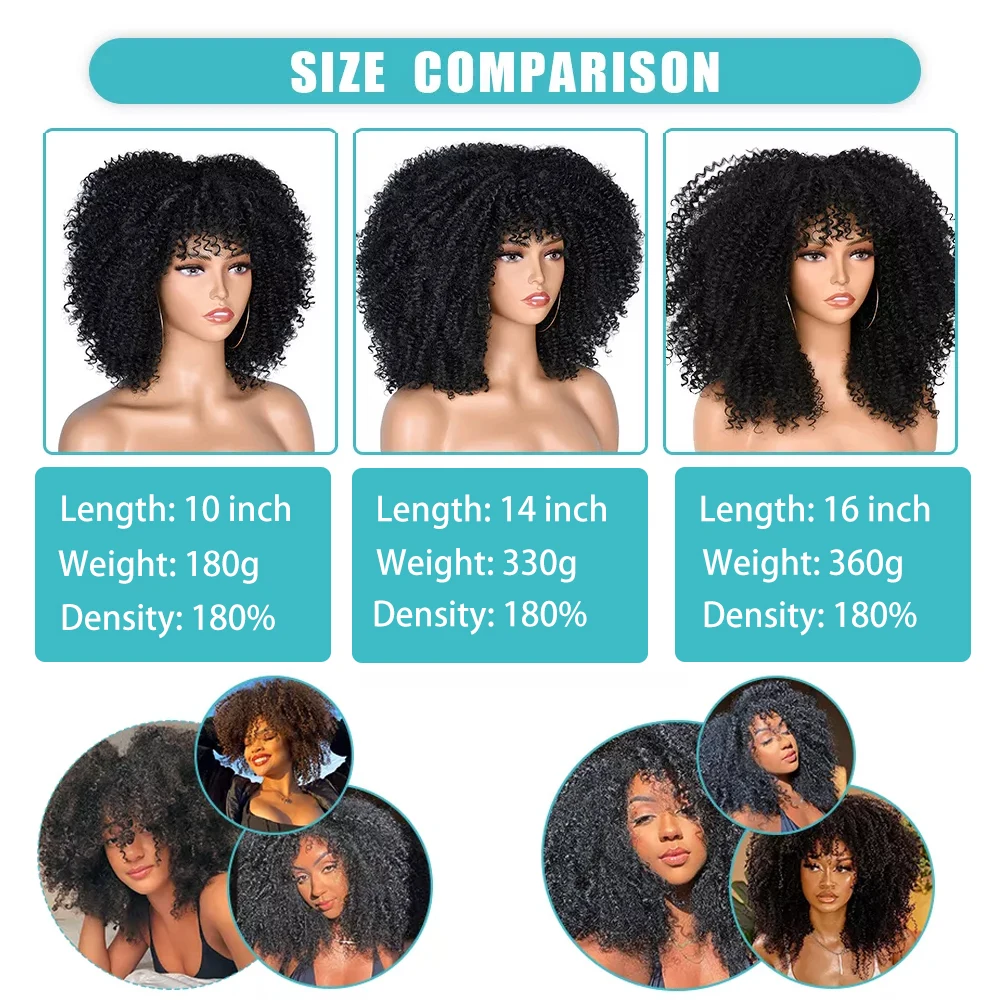 HIHOO-peluca Afro rizada de Pelo Corto con flequillo para mujeres negras, pelucas sintéticas de Cosplay, Marrón Natural, Rubio mezclado, Rosa