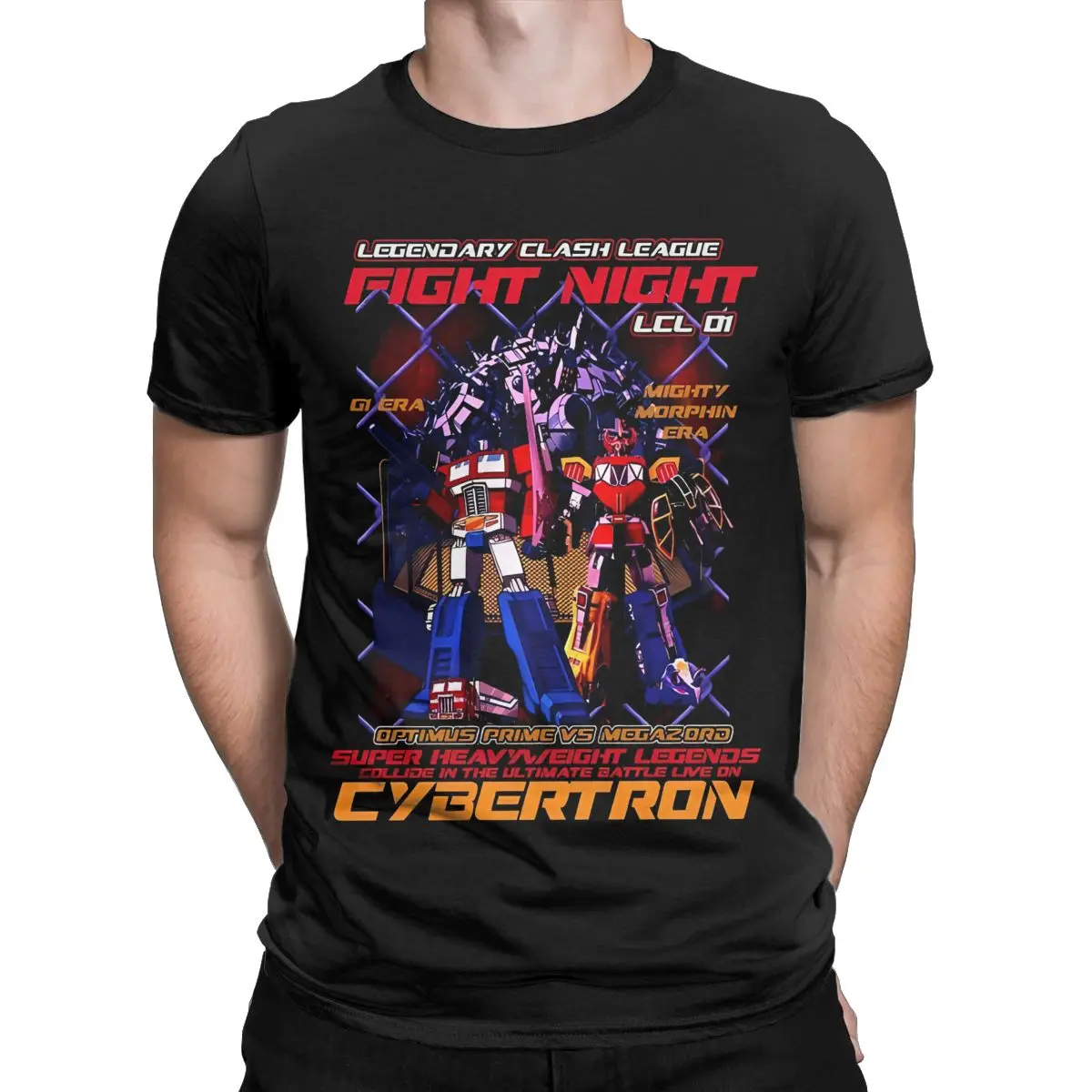 OPTIMUS Vs Megazord Legendary Clash League Transformers Outfit Shirt Men Women Funny Cotton Graphic Print Cloth
