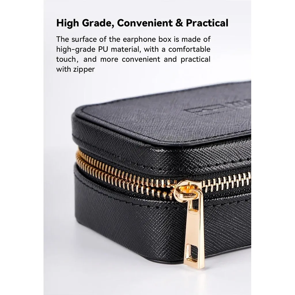 NiceHCK สูงเกรดซิปหูฟัง PU กล่องเก็บ IEM อุปกรณ์เสริมขนาดใหญ่ความจุกระเป๋าแบบพกพาสําหรับ Himalaya DragonScale DearOrpheus
